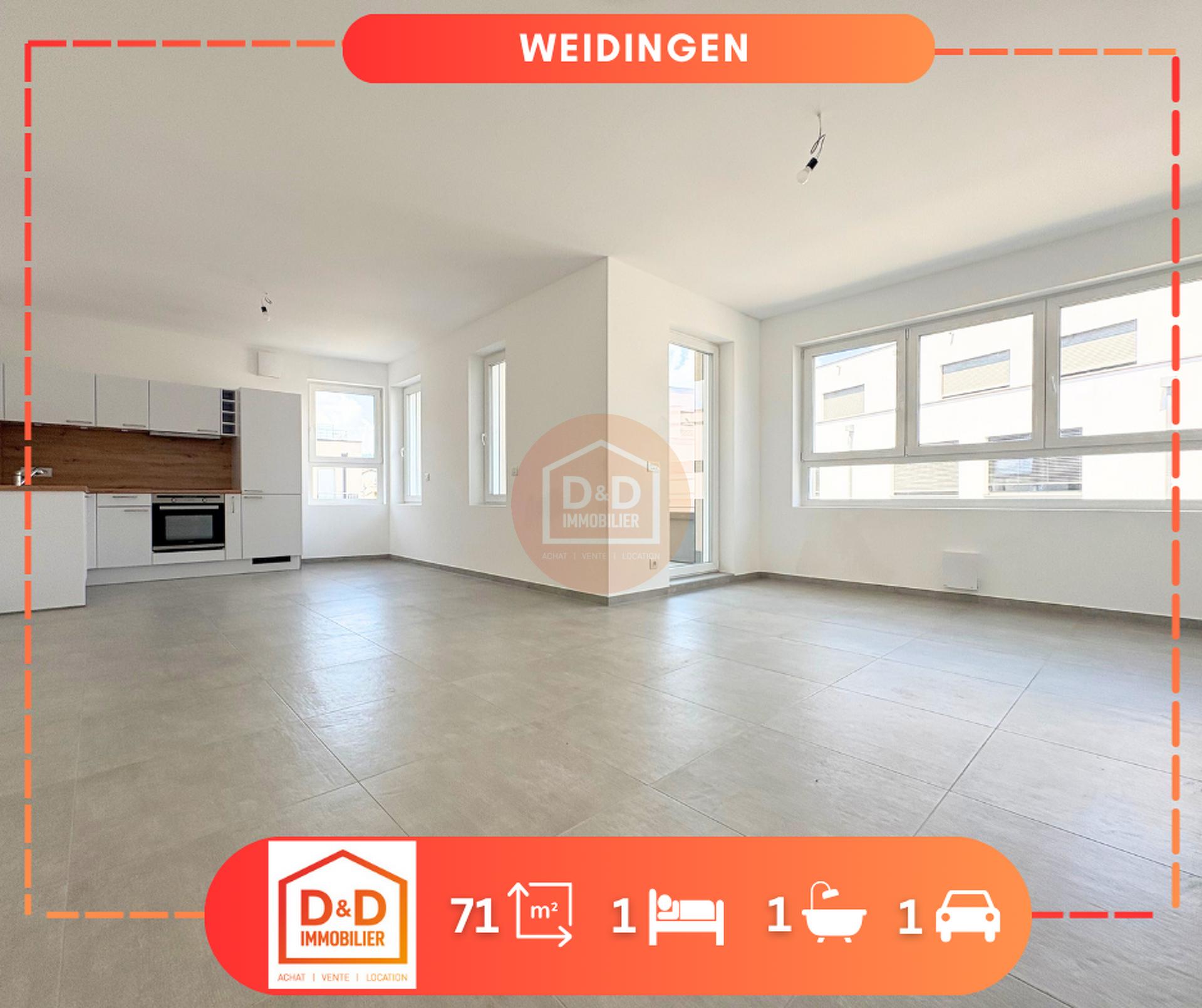 Appartement à Weidingen, 71 m², 1 chambre, 1 550 €/mois